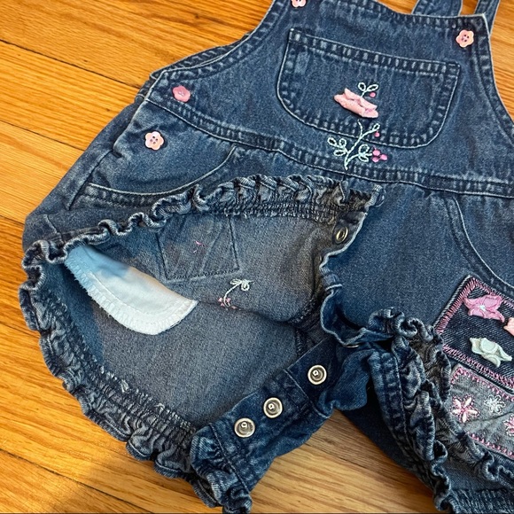 Blue Denim Patchwork Overalls - Picture 9 of 9